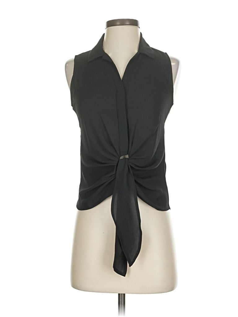 Pre-owned Express Sleeveless Blouse In Black