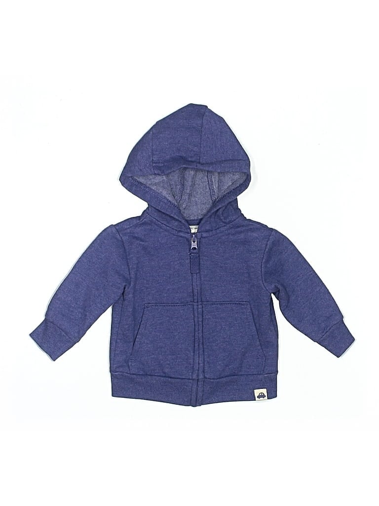 Pre-owned Carter's Babies' Zip Up Hoodie In Blue