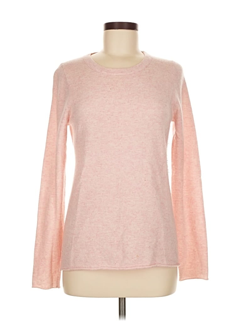 Pre-owned J.crew Factory Store Cashmere Pullover Sweater In Pink