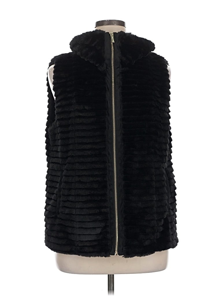 Pre-owned Calvin Klein Faux Fur Vest In Black