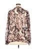 Torrid 100% Polyester Animal Print Brown White Long Sleeve Blouse Size 1X Plus (1) - photo 2