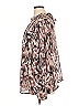 Torrid 100% Polyester Animal Print Brown White Long Sleeve Blouse Size 1X Plus (1) - photo 5