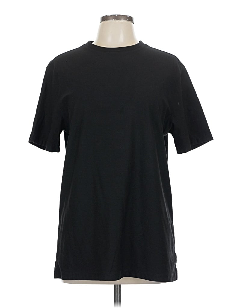 Pre-owned Robert Barakett Short Sleeve Top Black Crew Neck Tops