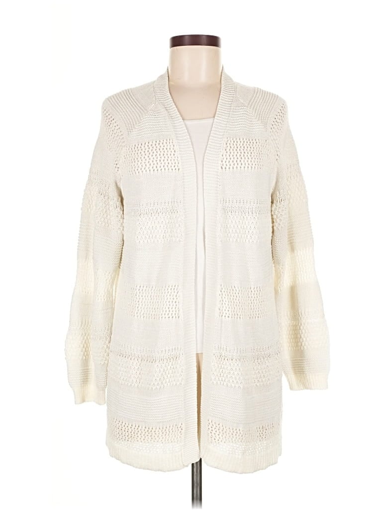 Pre-owned Primark Cardigan Sweater In White