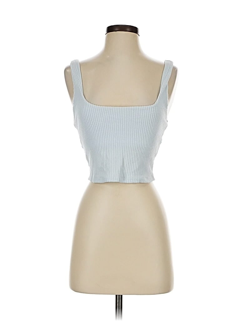 Pre-owned Abercrombie & Fitch Tank Top Blue Strapless Neckline Tops