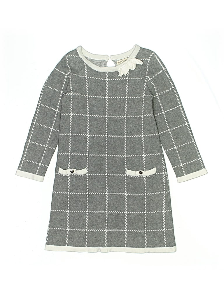 Pre-owned Hope & Henry Kids' Dress In Gray