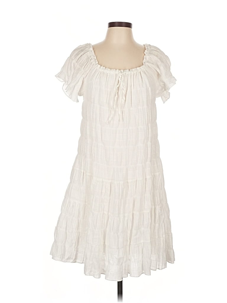 Pre-owned Max Studio Casual Dress In White