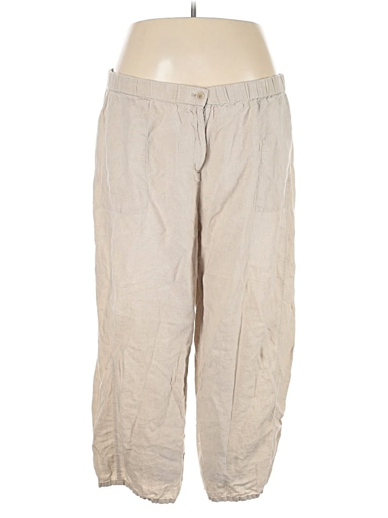 Pre-owned Eileen Fisher Khaki Pant In Brown