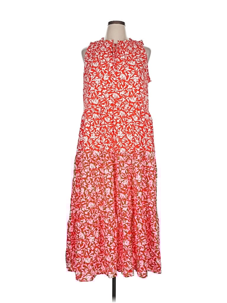 Pre-owned Croft & Barrow Casual Dress In Red
