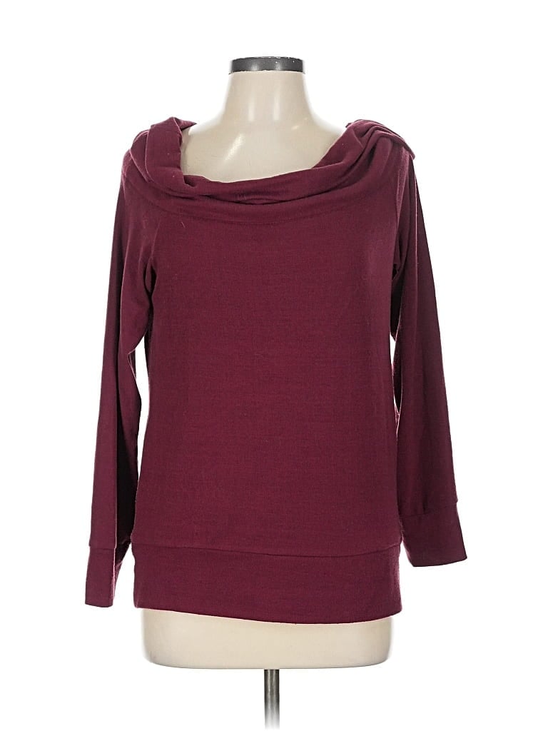 Pre-owned Cupcakes And Cashmere Pullover Sweater In Burgundy