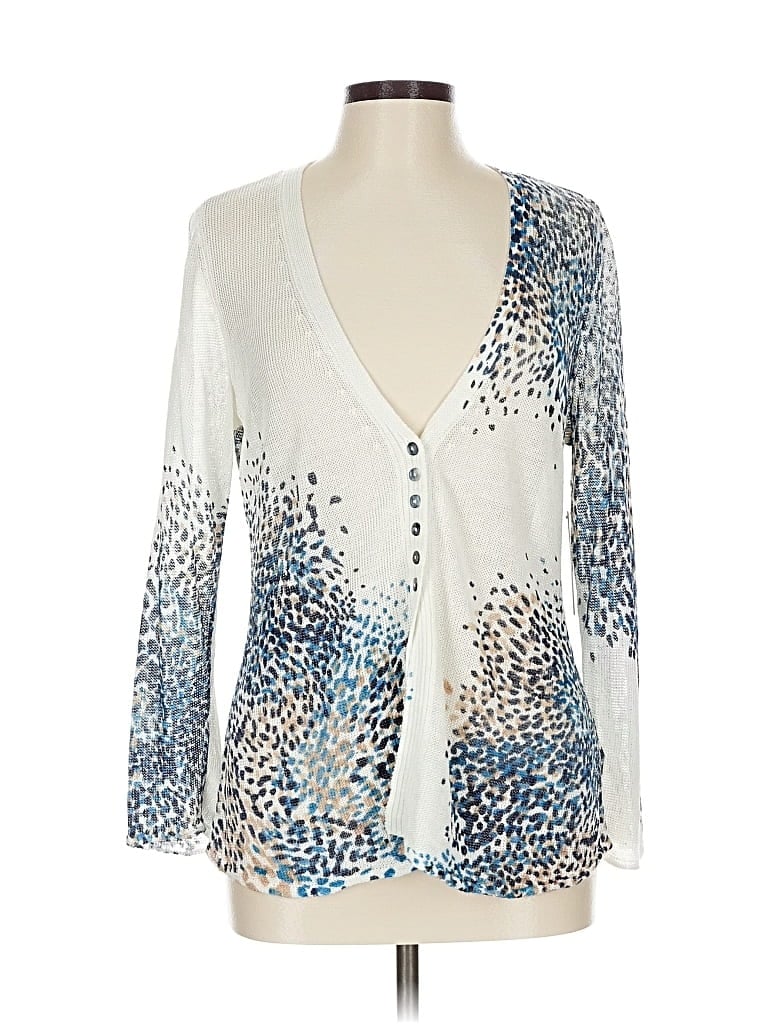 Pre-owned Nic + Zoe Cardigan Sweater In White