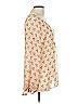 Blu Pepper 100% Polyester Tan Orange Long Sleeve Blouse Size L - photo 4
