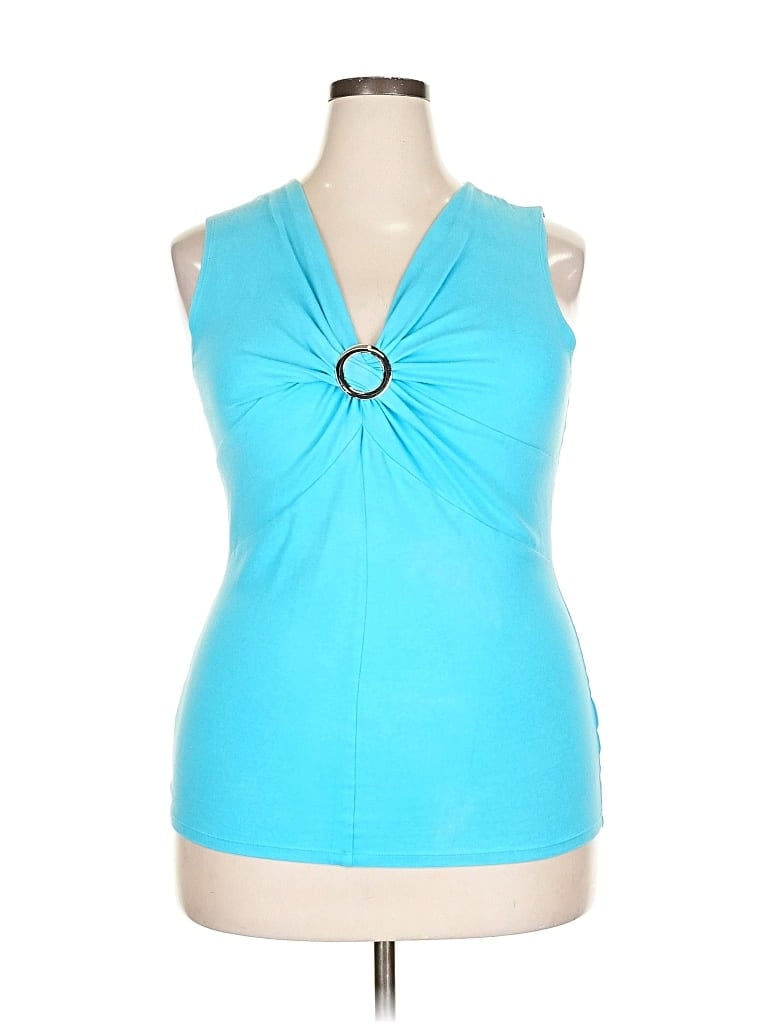 Pre-owned Nine West Sleeveless Top Blue Halter Neckline Tops