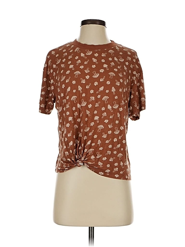 Pre-owned Self E Short Sleeve T-shirt In Brown