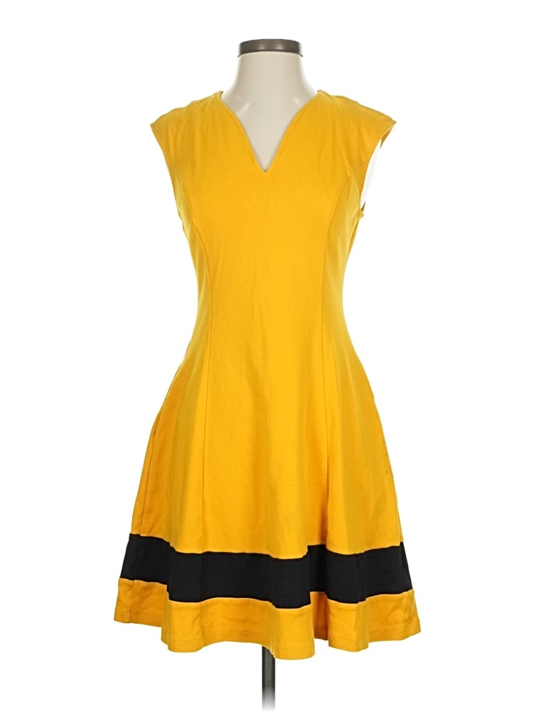 Pre-owned New York And Company Casual Dress In Yellow