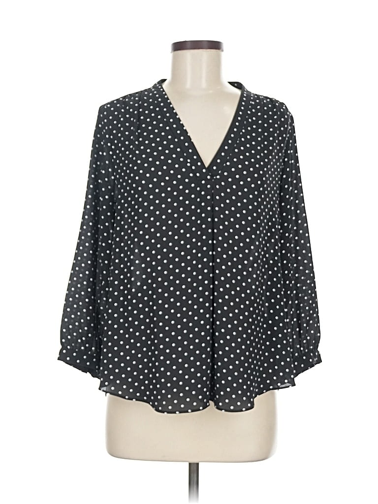 Pre-owned Vince Camuto 3/4 Sleeve Blouse In Black