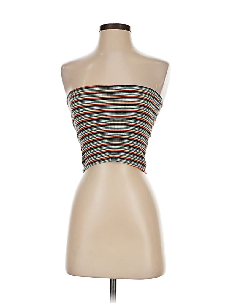 Pre-owned Brandy Melville Sleeveless Top Brown Strapless Neckline Tops