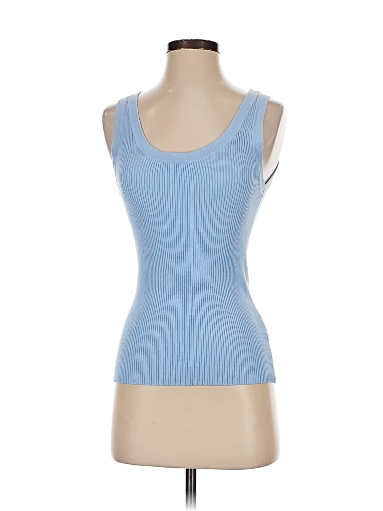 Pre-owned H&m Sleeveless Top Blue Scoop Neck Tops