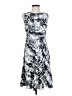 DressBarn Graphic Silver Cocktail Dress Size 4 - photo 1