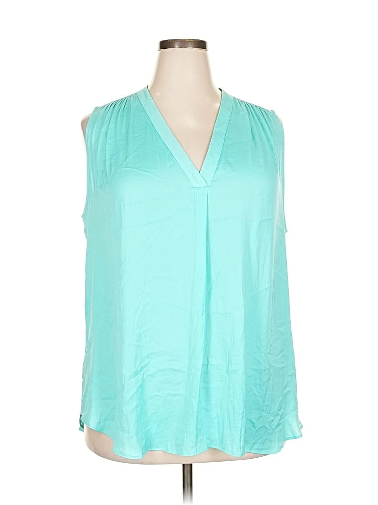 Pre-owned Vince Camuto Sleeveless Blouse In Blue