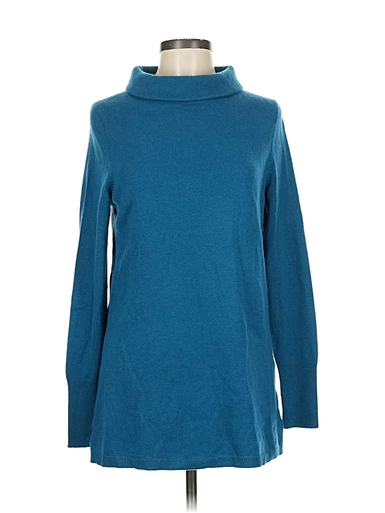 Pre-owned Talbots Cashmere Pullover Sweater In Blue