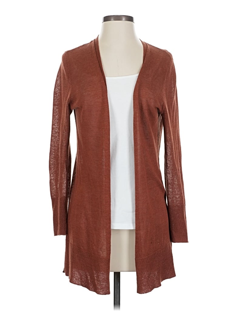 Pre-owned Halogen Cardigan Sweater In Brown