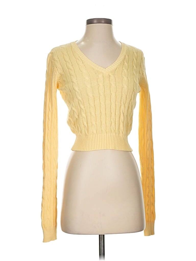 BRANDY MELVILLE Pre-owned Pullover Sweater In Yellow