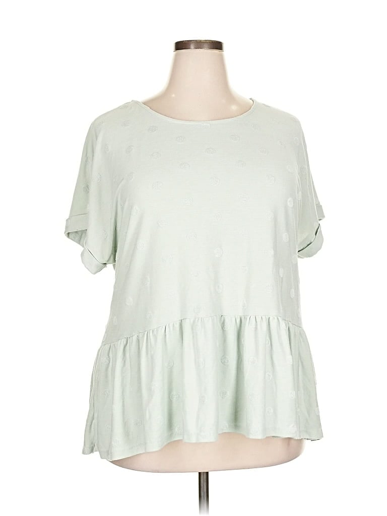 Pre-owned Peach Short Sleeve T-shirt In Green