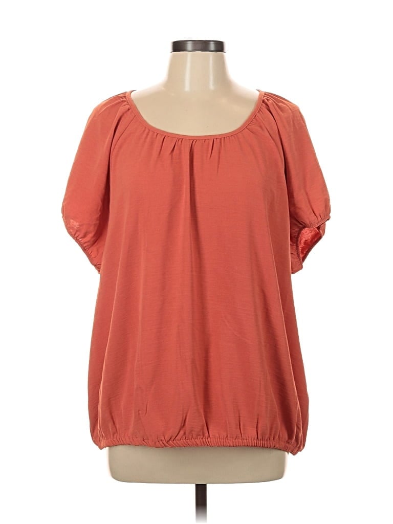 Pre-owned Torrid Short Sleeve Blouse In Orange