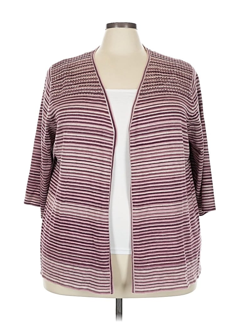Pre-owned Catherines Cardigan Sweater In Burgundy
