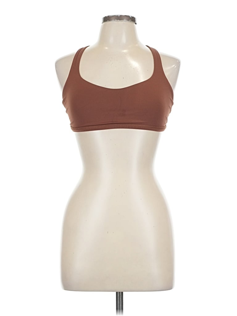 Pre-owned Lululemon Athletica Tank Top Brown Halter Neckline Tops
