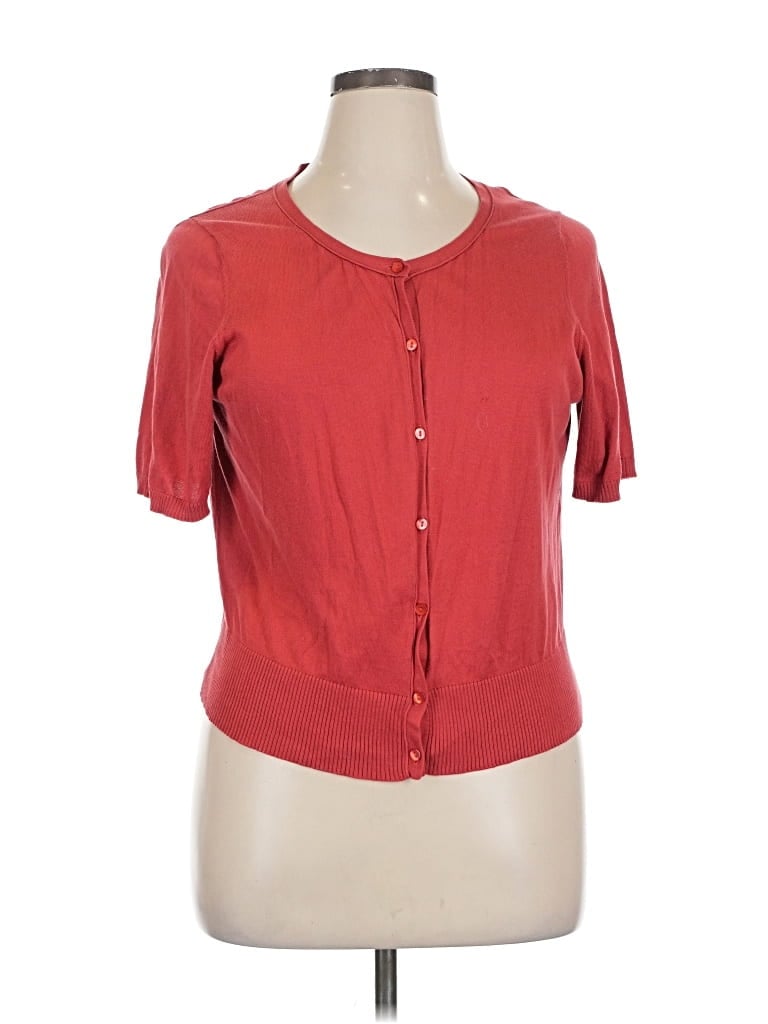 ANN TAYLOR LOFT Pre-owned Cardigan Sweater In Red