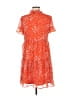 DKNY 100% Polyester Orange Casual Dress Size 6 - photo 2