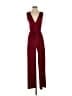BCBGeneration Solid Burgundy Jumpsuit Size XXS - photo 1