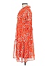 DKNY 100% Polyester Orange Casual Dress Size 6 - photo 5