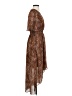 MELLODAY 100% Polyester Paisley Brown Casual Dress Size XS - photo 4