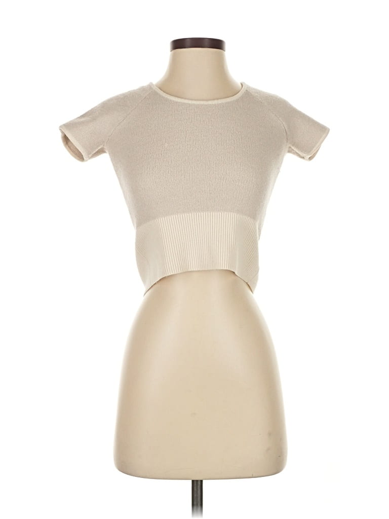 Pre-owned Club Monaco Cardigan Sweater In White