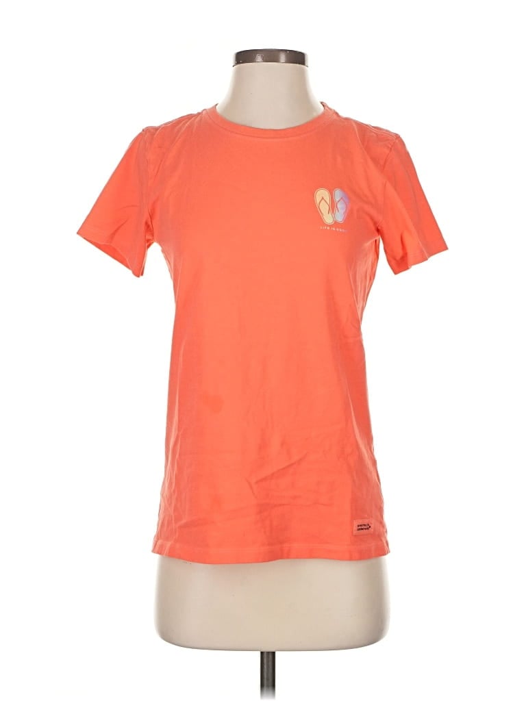 Pre-owned Life Is Good Active T-shirt In Orange