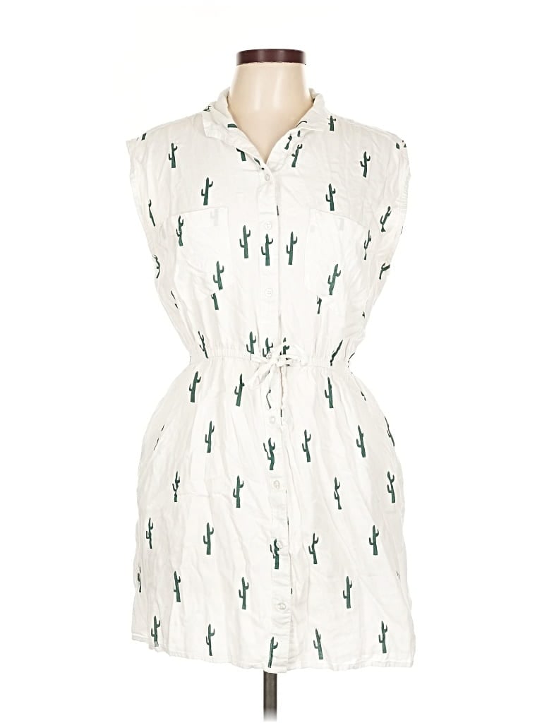 Pre-owned Japna Casual Dress In White