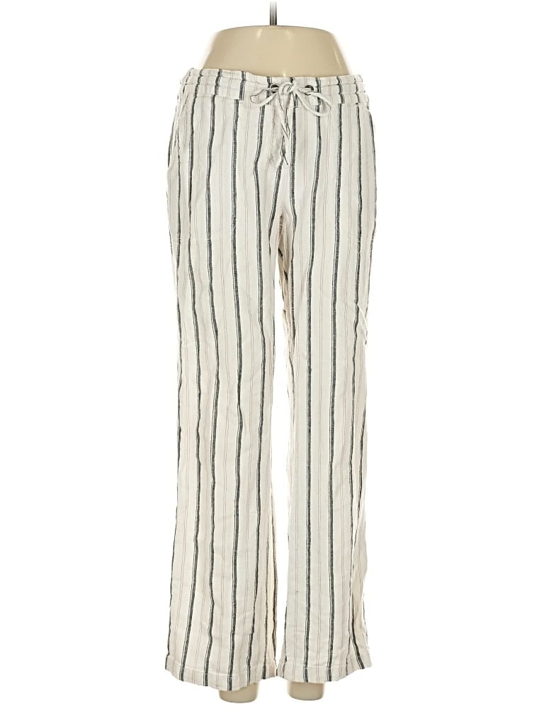 Pre-owned Per Se Linen Pants In White