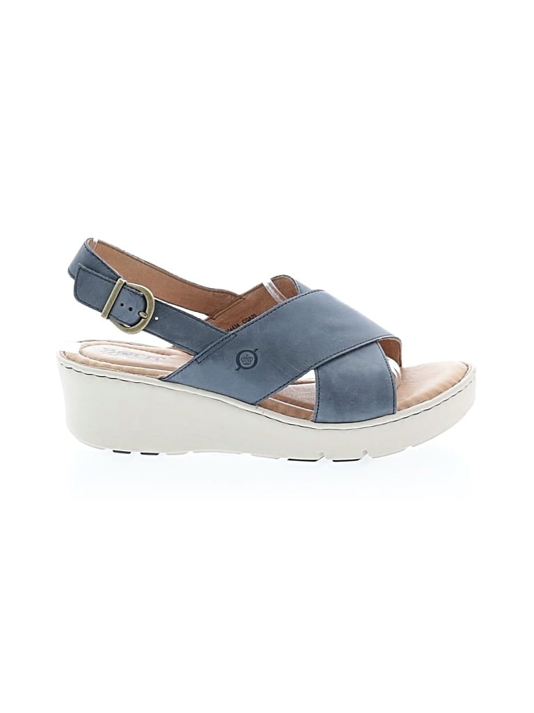 Pre-owned Born Wedges In Blue