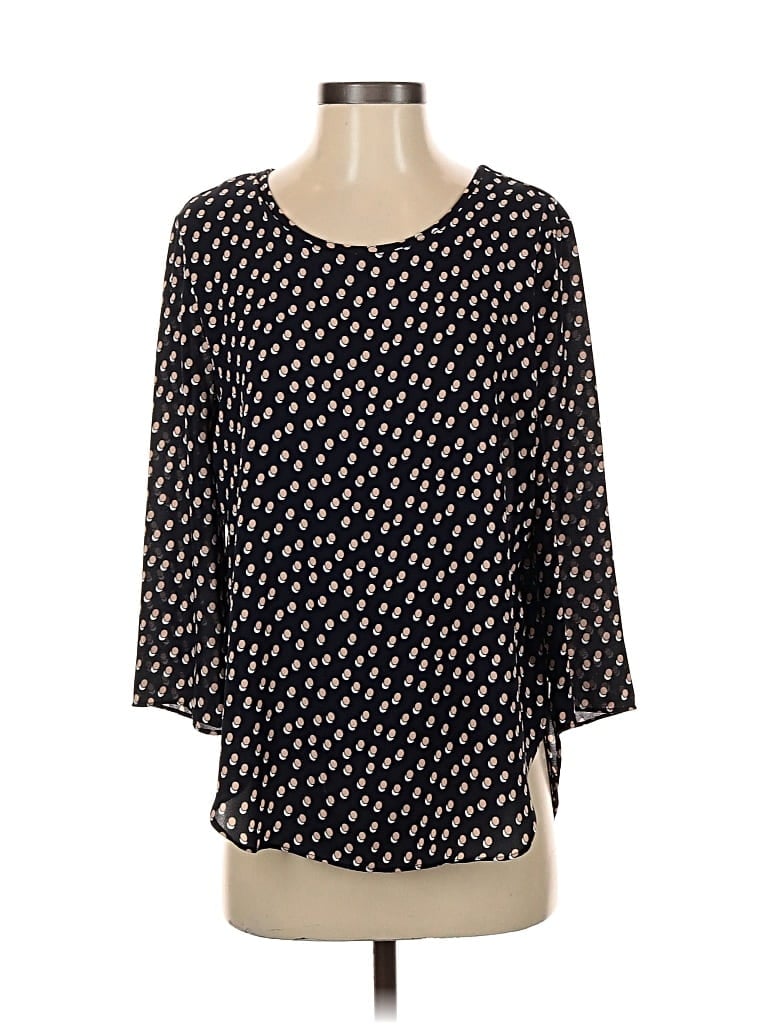 Pre-owned Ann Taylor 3/4 Sleeve Blouse In Black