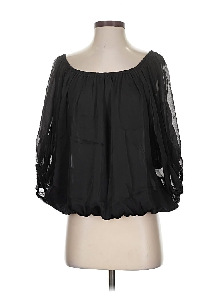 Pre-owned Express 3/4 Sleeve Blouse In Black