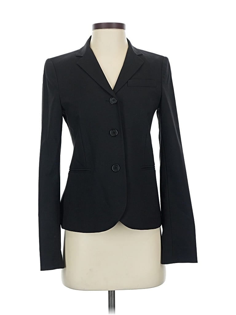 Pre-owned Theory Wool Blazer Jacket In Black
