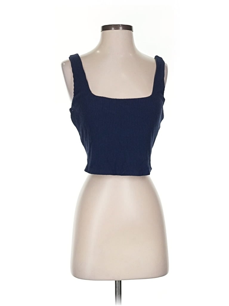 Pre-owned Abercrombie & Fitch Tank Top Blue Square Neckline Tops