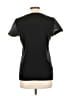 Theory Color Block Solid Black Short Sleeve Top Size L - photo 2