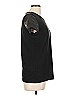 Theory Color Block Solid Black Short Sleeve Top Size L - photo 4