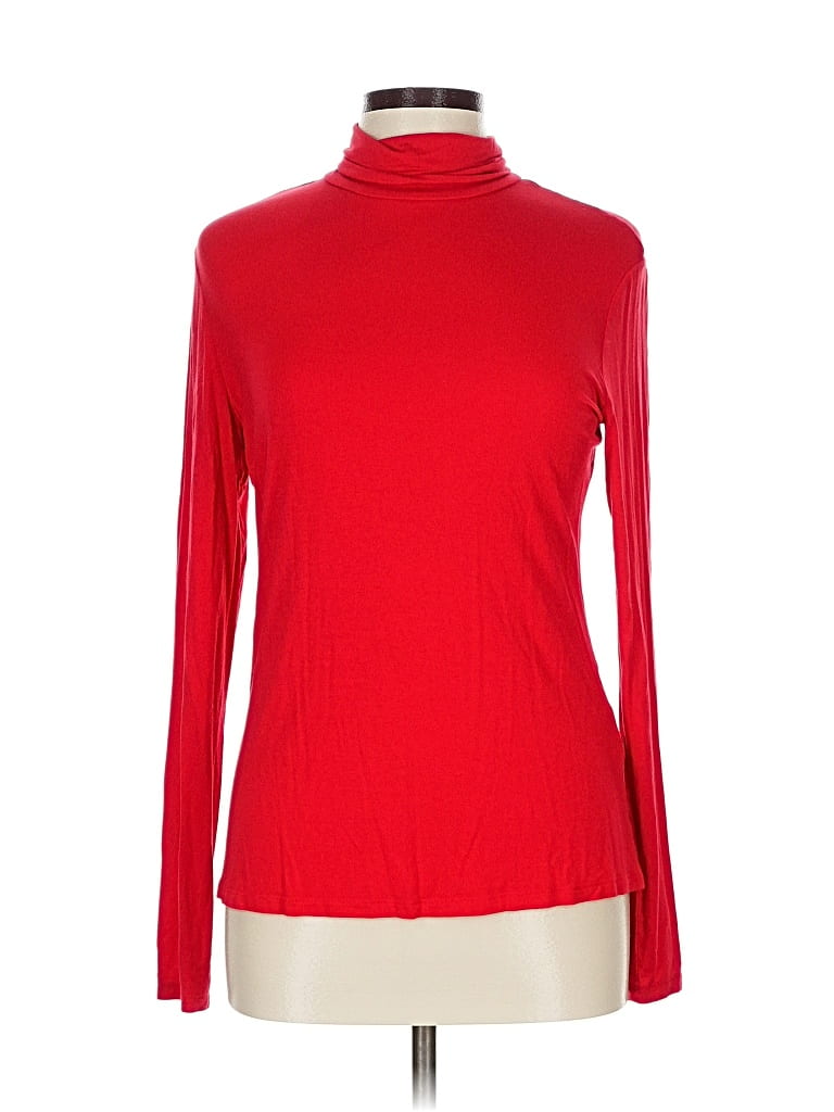 Pre-owned H&m Long Sleeve Turtleneck In Red