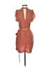 ASOS 100% Polyester Solid Orange Casual Dress Size 4 - photo 1