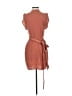 ASOS 100% Polyester Solid Orange Casual Dress Size 4 - photo 2
